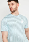 11 Degrees Vertical Stripe T-Shirt, Light Blue