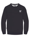 11Degrees Small Logo Core Sweatshirt, Black