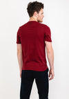 11 Degrees Cut and Sew T-Shirt, Pomegranate & Black