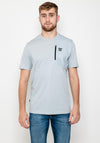 11 Degrees Mixed Fabric T-Shirt, Titanium Grey