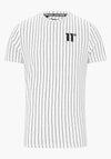11 Degrees Vertical Stripe T-Shirt, White