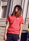 11 Degrees Vertical Stripe T-Shirt, Goji Berry Red