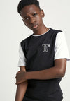 11Degrees Ringer Short Sleeve T-Shirt, Black/White