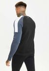 11 Degrees Mixed Fabric Cut & Sew Crew Neck Sweater, Multi