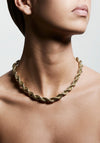 Pilgrim Horizon Twisted Rope Necklace, Gold