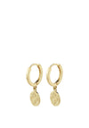 Pilgrim Nomad Disc Hoop Earrings, Gold