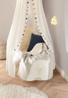 Biederlack Reversible Cotton Blanket, Grey & Cream