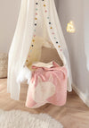Biederlack Reversible Cotton Blanket, Pink & White
