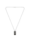 Hugo Boss Dual Dog Tag Necklace, Silver & Black