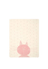 Biederlack Reversible Cotton Blanket, Pink & White