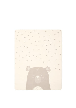 Biederlack Reversible Cotton Blanket, Grey & Cream