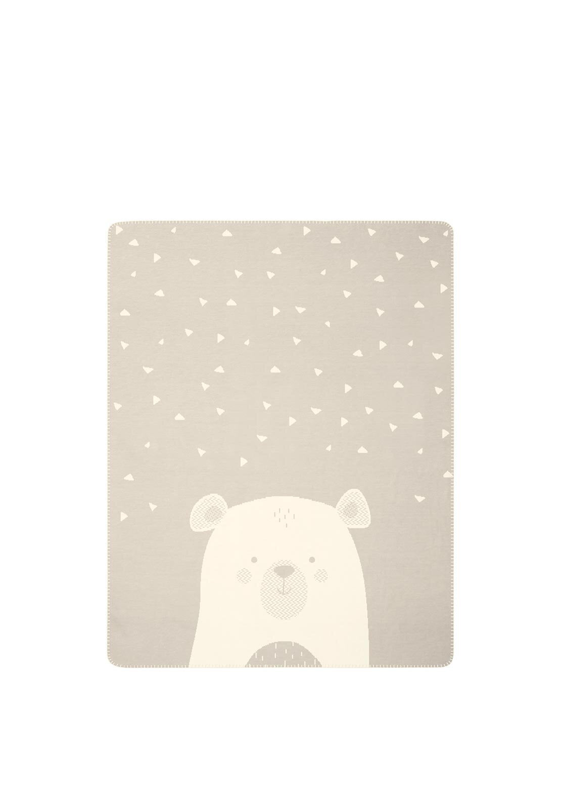 Biederlack Reversible Cotton Blanket, Grey & Cream