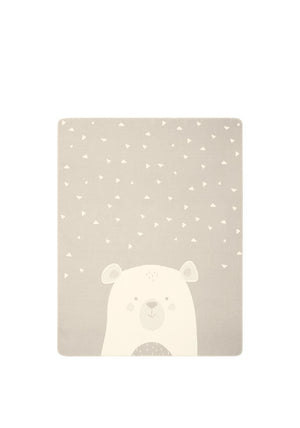 Biederlack Reversible Cotton Blanket, Grey & Cream