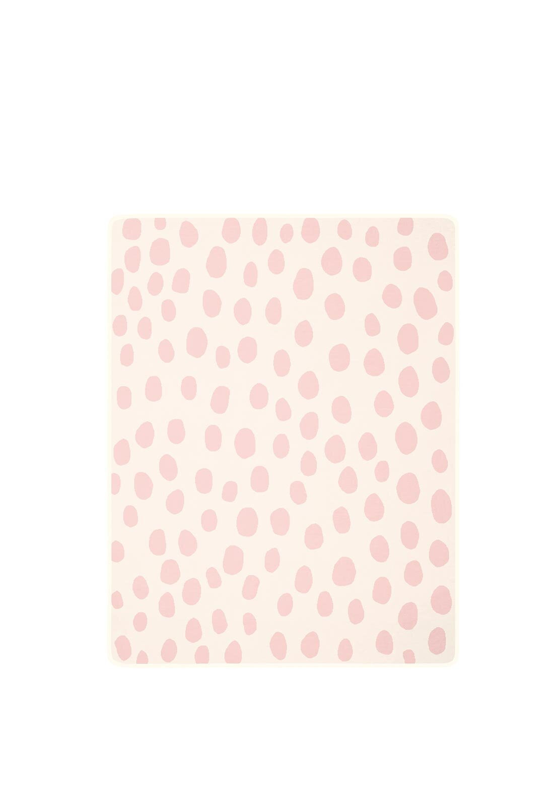 Biederlack Reversible Cotton Blanket, Pink & White