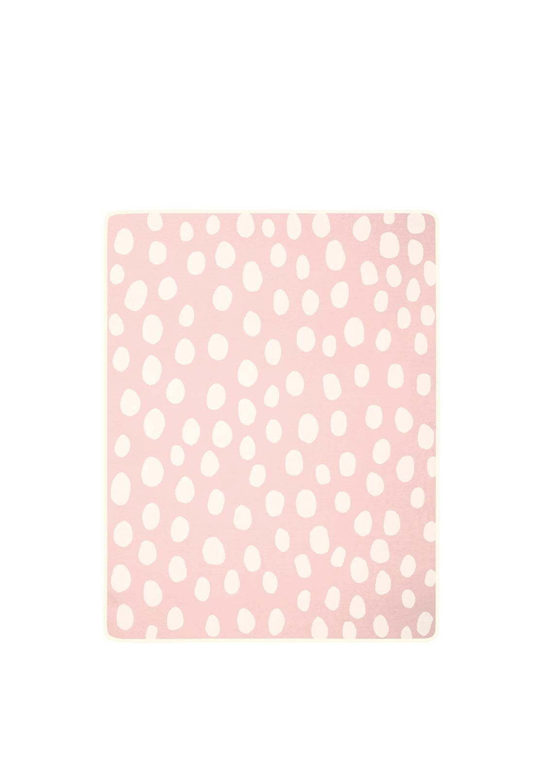 Biederlack Reversible Cotton Blanket, Pink & White