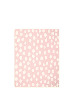 Biederlack Reversible Cotton Blanket, Pink & White