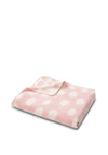 Biederlack Reversible Cotton Blanket, Pink & White