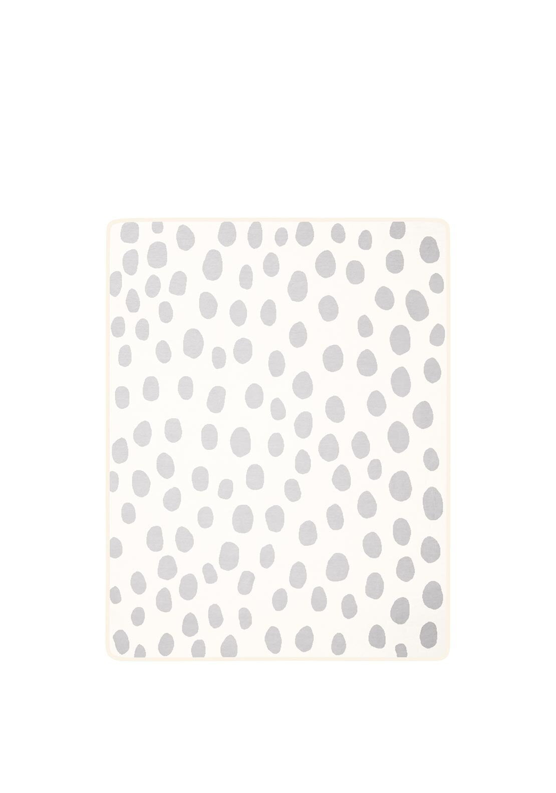 Biederlack Reversible Cotton Blanket, Grey & White