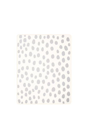 Biederlack Reversible Cotton Blanket, Grey & White