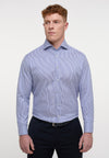 1863 by Eterna Striped Twill Shirt, Sky Blue