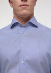 1863 by Eterna Striped Twill Shirt, Sky Blue