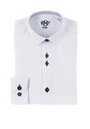 1880 Club Boys Cadiz Newton Diamond Print Shirt, White Navy