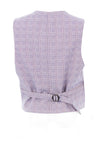 1880 Club Boys Doyle 55146 Check Waistcoat, Dusty Pink