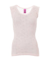White Snowdrop Sleeveless Spencer, Pink