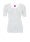 White Snowdrop Short Sleeve Spencer, White