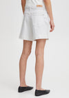 Ichi Denim Midi Shorts, White Denim