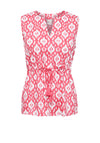 Ichi Margaux Sleeveless Blouse, Carmine