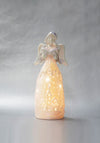 Verano Large Transparent Porcelain Angel with LED Insert
