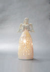 Verano Small Transparent Porcelain Angel with LED Insert