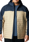 Columbia Silver Falls Hooded Padded Jacket, Ancient Fossil & Collegiate Navy
