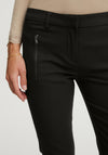 Fransa Slim Leg Cropped Trousers, Black