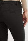 Fransa Slim Leg Cropped Trousers, Black