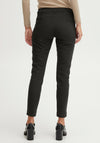 Fransa Slim Leg Cropped Trousers, Black