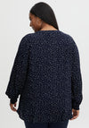 Fransa Polka Dot Blouse, Navy Blazer