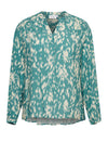 Fransa Printed Blouse, Bristol Blue