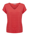 Fransa Jami V Neck Top, Coral
