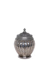 Fern Cottage Bulbus Glass Trinket Jar, Rustic Silver