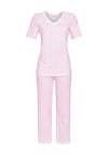 Ringella Polka Dot and Lace Pyjama Set, Pink
