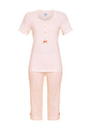 Ringella Floral and Stripe Capri Set, Peach