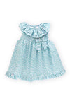 Sardon Baby Girl Sleeveless Print Dress, Green