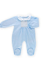 Sardon Baby Boy Collar Babygrow, Blue