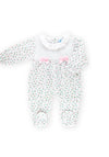 Sardon Baby Girl Floral and Bow Babygrow, White