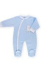 Sardon Baby Boy Polka Dot Lamb Bodysuit, Blue