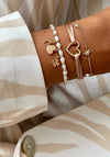 24Kae Beaded Pearl & Pendants Bracelet, Gold