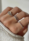 24Kae Chain Link Ring, Silver Size 58