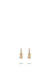 24Kae Flower Pendant Huggie Earrings, Gold